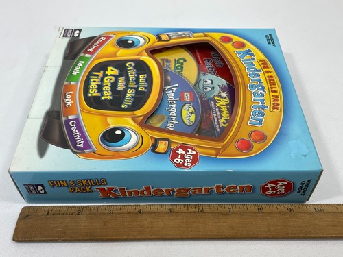 Vintage 2001 Kindergarten Fun & Skills Pack Big Box PC Game Software NEW SEALED - Picture 17 of 18