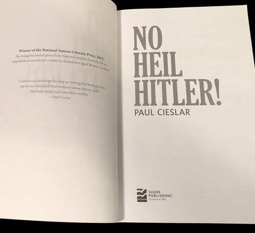 No Heil Hitler! Paul Cieslar 2015 Signs Publishing SDA PB - Picture 7 of 12