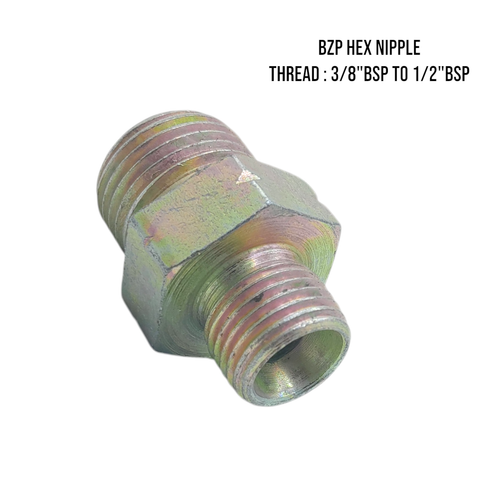 Hydraulic Steel Adaptors Male/Male BSP Fittings All Sizes 60° Cone Nipple Fuel - Picture 18 of 25