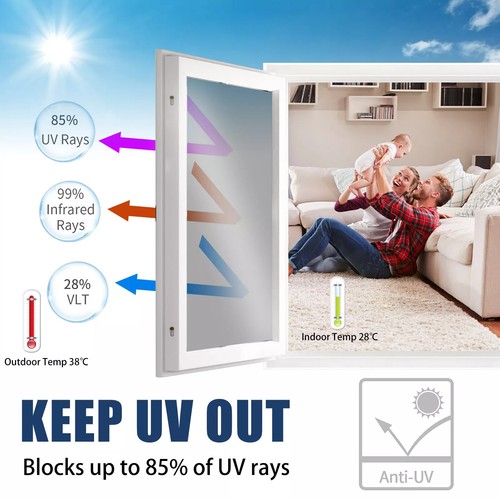 39"x13ft 20%VLT One-Way Mirror Window Film Privacy Tint Sun UV for Office/home - Picture 6 of 14