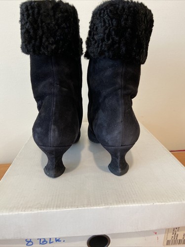 Kenneth Cole What Fur Kitten Heel Boots Size 8 - Picture 7 of 10