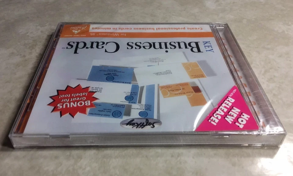 Key Business Cards CD-ROM (Create Professional Business Cards) NEW / Sealed 1998 - Image 4 of 4