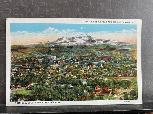 Fishers Peak Trinidad CO from Simpson's Rest Colorado CO Vintage Postcard UNP