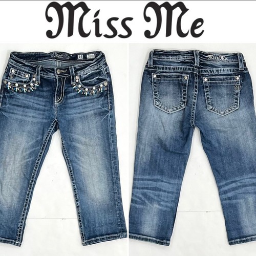 Miss Me Kids Cuffed Capri Jeans Size 14(juniors) JK7287P2  - Picture 9 of 9