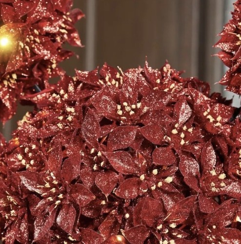 Disney Magic 35"" Holiday Mickey Mouse iluminado LED Ponsettia Topiary Tree 2022 - Imagen 3 de 11