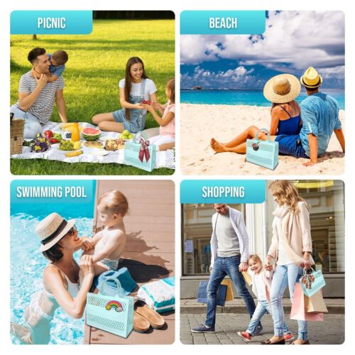 Beach Bag Beach Tote Travel Bag Waterproof Sandproof Washable Open Tote Bag w... - Picture 5 of 7