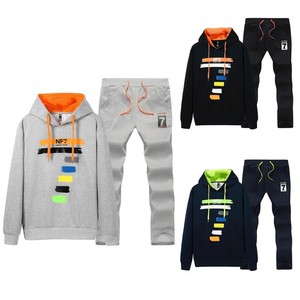 Men-Tracksuit-Jogging-Top-Bottom-Sport-Sweat-Suit-Hoodie-Trousers-Pants-2pcs-Set