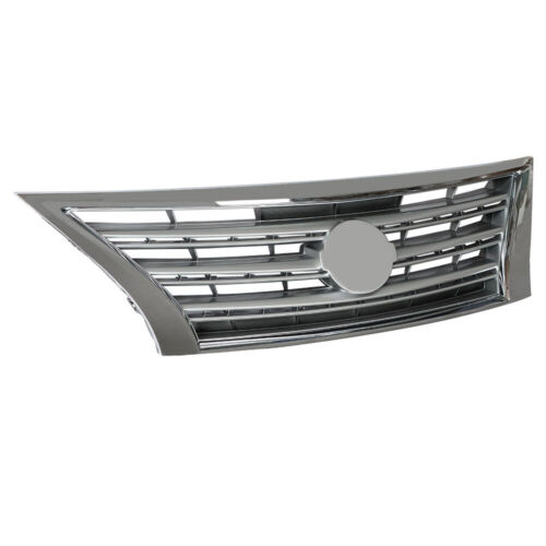 Rejilla negra y cromada con parte superior delantera plateada para Nissan Sentra 2013 2014 2015 - Imagen 4 de 8