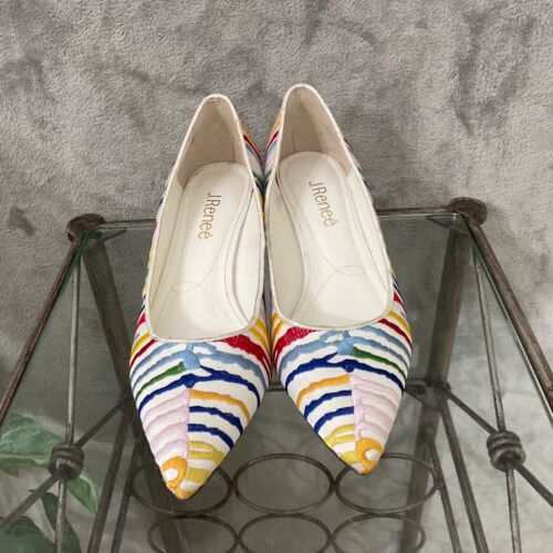J. Renee “ Zelina” Rainbow color pumps Shoes Pointed Toe women’s Size 7.5 Wide - Picture 3 of 13