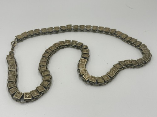 Antique Vintage Victorian Gold Filled Link Book Chain Necklace 18" Long - Picture 2 of 6