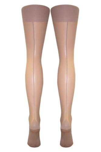 Stiletto Seam & Heel Stockings (XL) 5 Colours (Made In Italy) - Picture 3 of 10