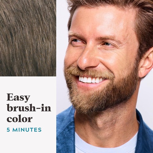 Men's Brown Beard Dye With Biotin Aloe and Coconut Oil Medium Brown, M-35, Pack - Picture 5 of 5