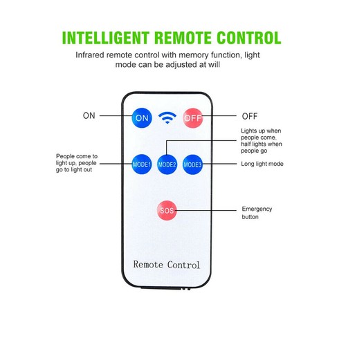 72 COB Solar Wall Light PIR Motion Sensor Outdoor Garden Security Street Lamp US - Bild 3 von 8