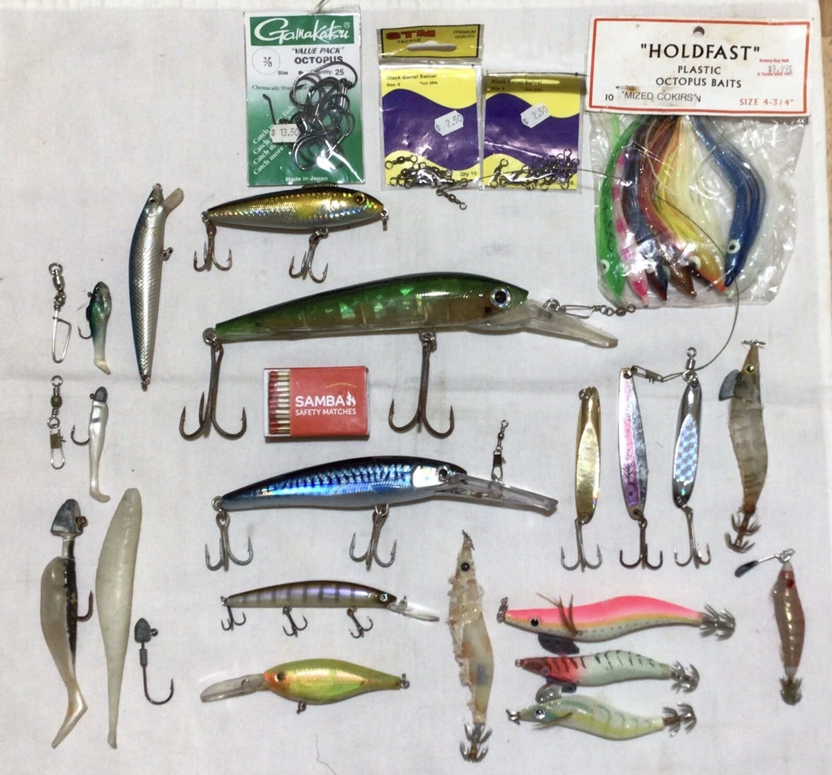 used Fishing Tackle ,lures ,squid Jigs,hooks