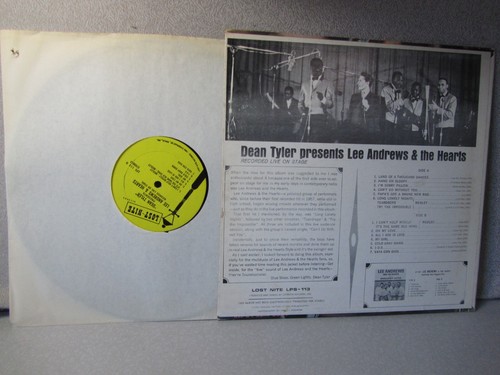 ANDREWS,LEE Vinyl lp...DEAN TYLER PRESENTS...LOST NITE...VG++/VG+...'65 - Picture 2 of 2