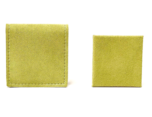 Van cleef & Arpels genuine Ring Pouch Green suede case VCA Jewelry box #013 - 第 4/20 張圖片