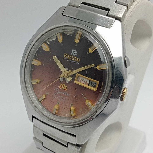 Ricoh Crystal 61441A Automatic Day/Date Vintage Men’s Watch MJB20ALI2 - Picture 1 of 9