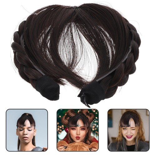 Air Bangs Wig Baby Miss Black Headband Headbands for Women