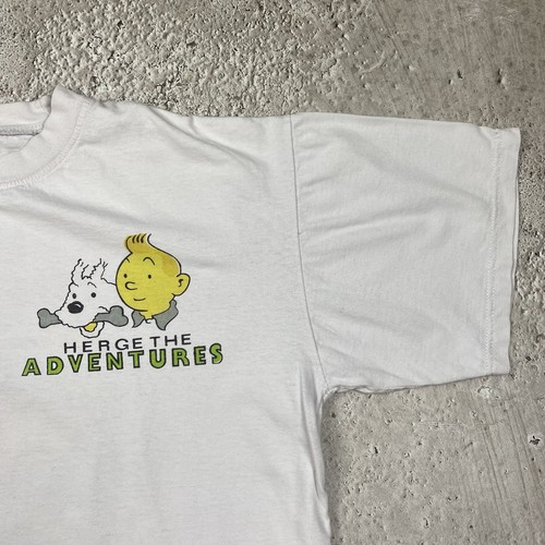 The Adventures of Tintin Explorers On The Moon Vintage 90s T Shirt Mens Size L - Picture 6 of 12