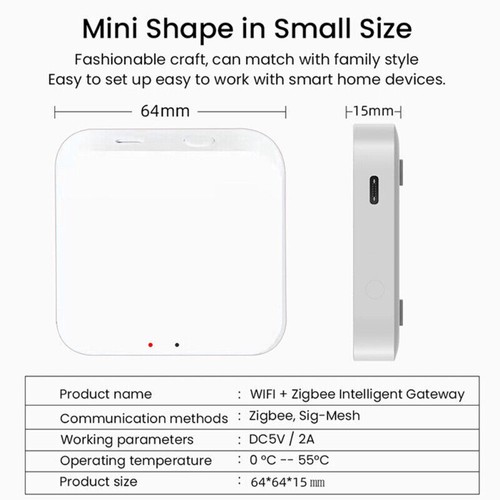 Tuya Multi-Mode Gateway WiFi+Bluetooth-Compatible+Zigbee Multi-Protocol Gateway - Picture 11 of 12