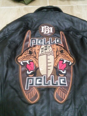 Vintage 2000s Men's Pelle Pelle Leather Jacket Tigers Black Marc