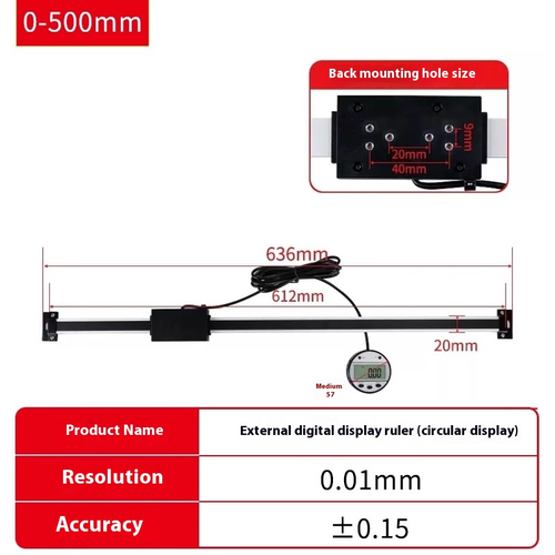 0,01 mm Magnetisches Remote Externes Display Lineal Digital Lineal Leselineal - Bild 28 von 30
