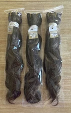 100% Human Hair Ext. Body Wave. 14” & 12”in.  Color #4/27. 3Bundles For $85