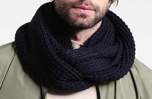 JACK & JONES bufanda tubular JACWAFFLE KNIT TUBE/Doppelelloop azul marino blazer/azul oscuro - Imagen 8 de 8