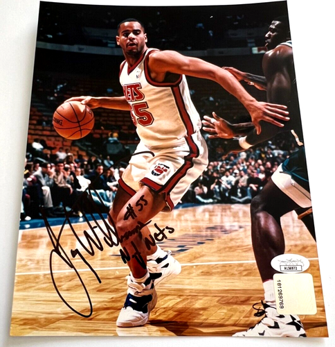 Jayson Jay Williams beschriftet 55 signiert 8x10 Foto NJ Nets Autogramm JSA