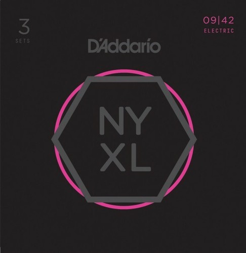 D'Addario NYXL0942-3P Super Light 9-42 Electric Guitar Strings (Set of 3) - Picture 1 of 1
