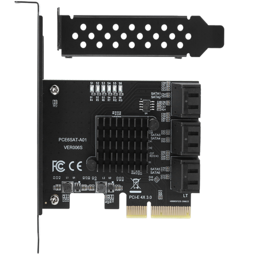 6 Ports PCI-E Expansion Card Board Adapter PCI-E x4x8x16 6G SATA3.0 For ASMedia - Picture 3 of 9