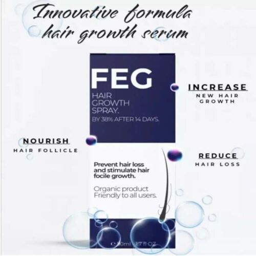 FEG Organic Anti Hair Loss Hair Growth Treatment Oil Thicker Long Hair 50ML New - Picture 4 of 5
