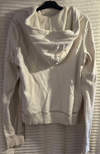 Hollister Unisex White 100% Cotton Pullover Hoodie Med Free UK Tracked POST - Picture 3 of 3