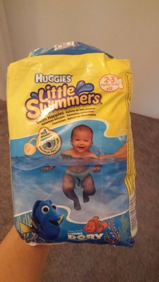 Baby Nappies Constructive 12 Huggies Little Swimmers Nappies Size 2-3 Open Pack