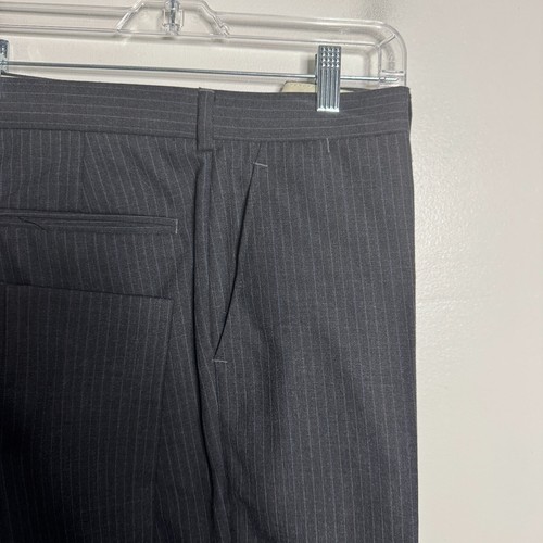 English Manor Men's Suit 44R Gray Stripe Wool Two-Piece Pants 36W Double Breast - Picture 5 of 13