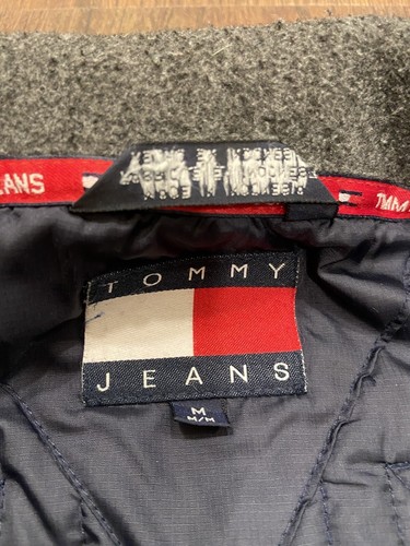 Vintage 90s Y2K Tommy Hilfiger Full-Zip Fleece Jacket Quilted - Size M - Picture 3 of 6
