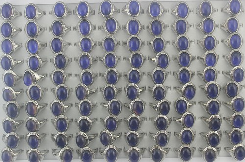 35pcs Lady Fashion Wholesale Lots Oval Change Color Mood Ring Silver P Jewelry - Picture 3 of 8