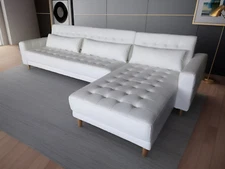 2-Piece Genuine Leather Sectional Sofa Set S0402RW (custom made options)