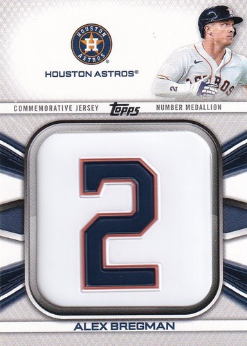 TOPPS 2022 BASEBALL SERIES 1 ALEX BREGMAN #JNM-AB JERSEY NUMBER MEDALLION RELIC - Bild 1 von 2