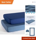 Fitted Crib Sheets Microfiber 28x52 2 Pack Soft Breathable Nursery Bedding