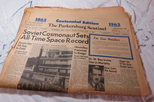 The Parkersburg Sentinel News June 18, 1963 Centennial Edition Soviets in Space