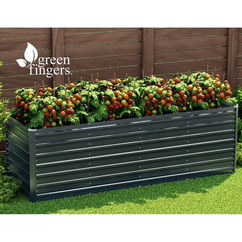 Green Fingers Garden Bed 240x80x77cm Planter Box Raised Container Galvanised - Picture 8 of 9