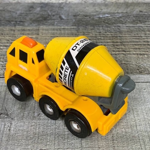 Mezclador de cemento plástico amarillo camión mezclador juguete construcción - Imagen 6 de 9