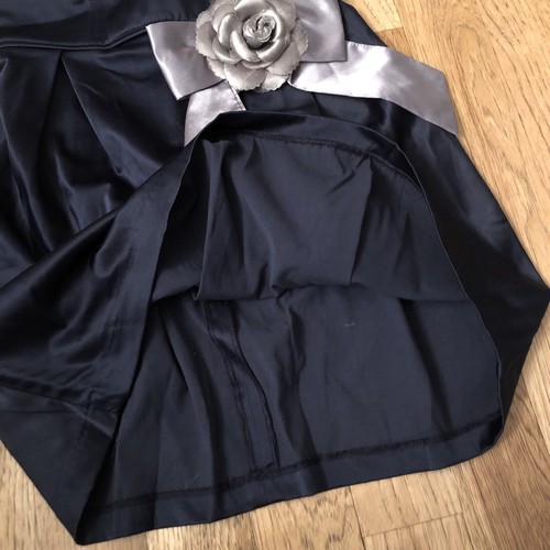 Junior Women's Trixxi Strapless Navy Blue Cocktail Dress Silver Rose Size 7 READ - Picture 5 of 14