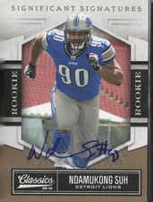 2010 Ndamukong Suh Classics Significant Signatures RC AUTO Card 176 Serial #/299