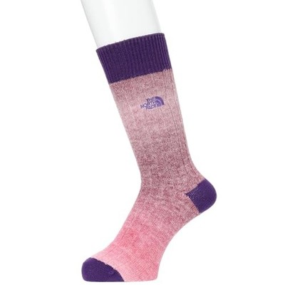 THE NORTH FACE Fade Wool Crew Socks Beetroot/TNF Purple Size M Japan