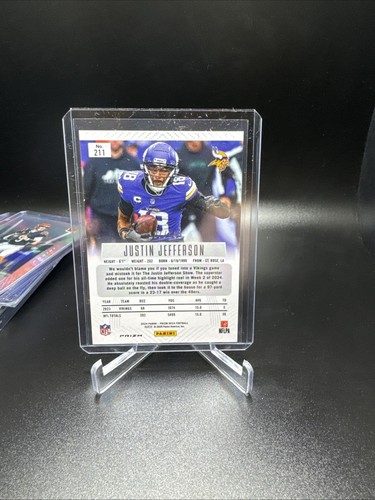 Justin Jefferson - 2024 Panini Prizm Deca #211 True Blue /149 Vikings - Picture 2 of 2