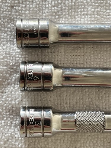 Snap On Ext Set 3/8 Drive - 3 Pc - BLPEXTK3810, BLPEXTK386, BLPEXTK383 Pre Owned - Bild 2 von 3