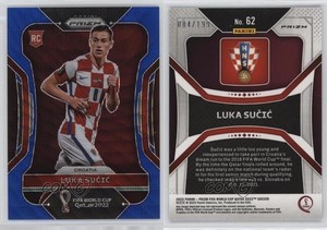 2022 Panini Prizm World Cup Qatar Blue Wave Prizm /199 Luka Sucic Luka Sučić #62