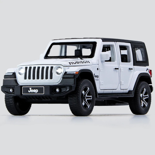 1:32 Jeep Wrangler Rubicon Diecast Car Model Simulation Sound Light Kids Gift - Picture 23 of 23